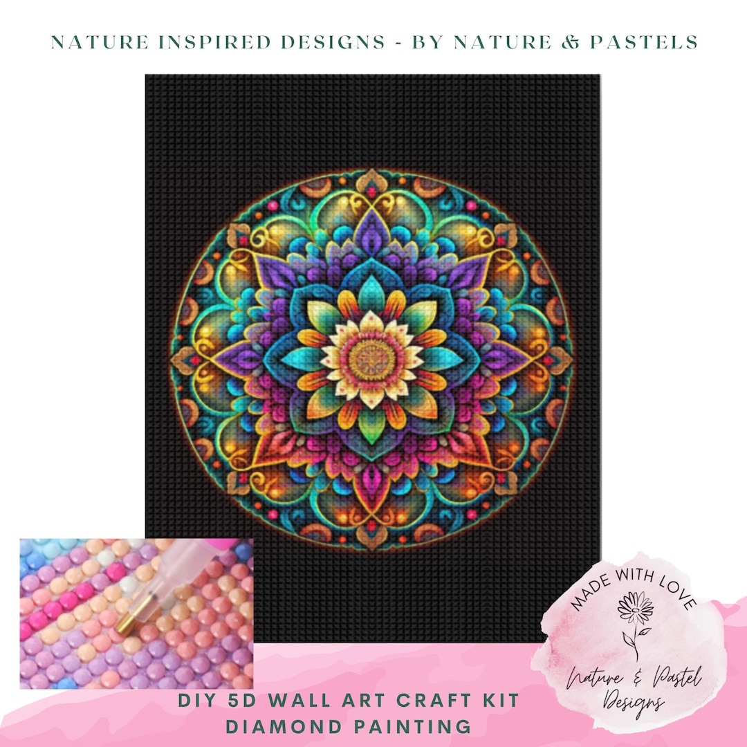 5D Diamantmalerei Mandala Komplettset – DIY Vollbohrer Kit Für Erwachsene (35x35cm)