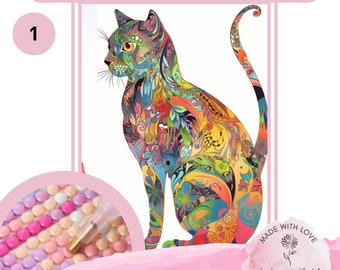 5D Diamond Painting Kits Flower Bush Love Cat, DIY Diamond Painting with  Accessories Art Figures Crystal Rhinestone Cross Stitch for Home Decor Wall