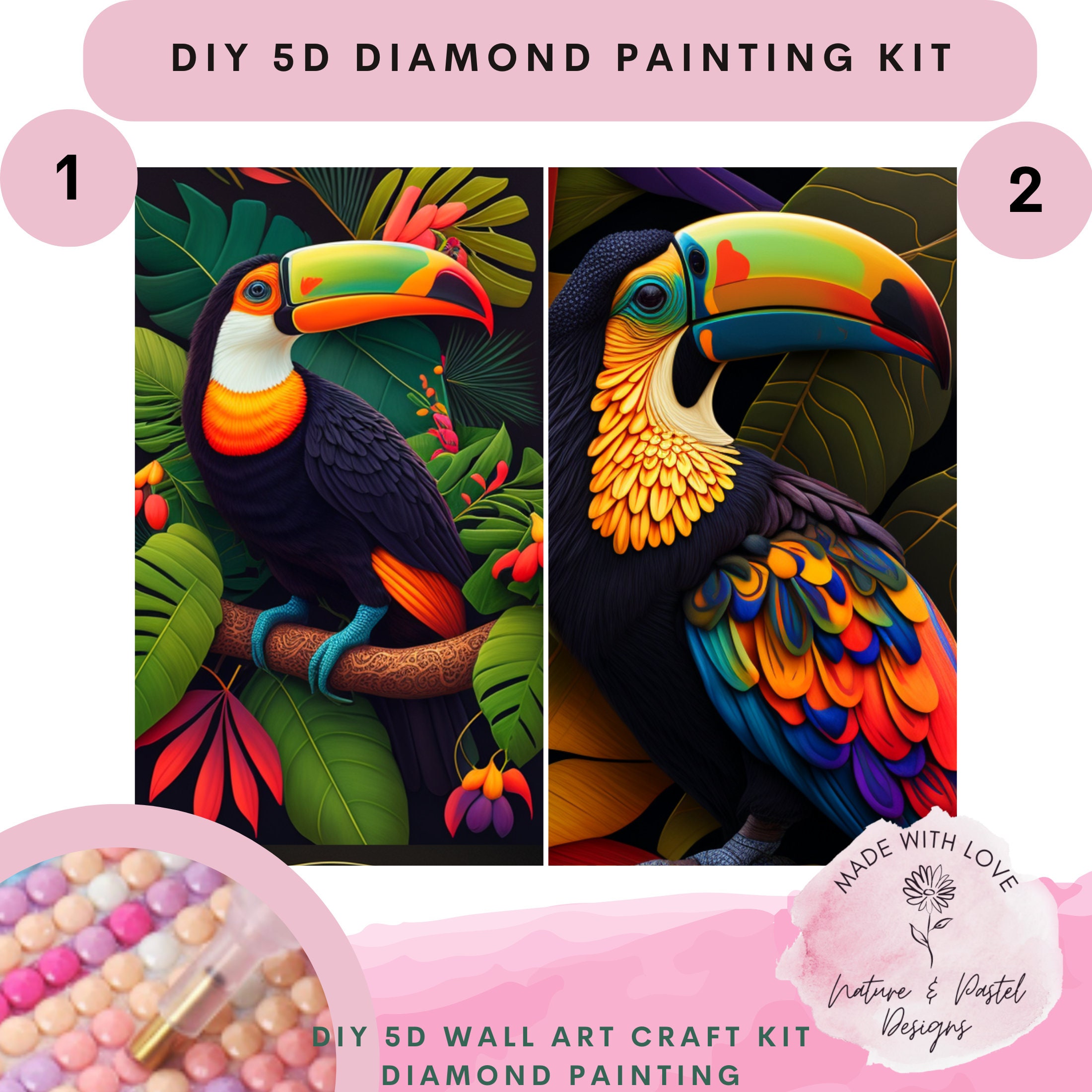 Kit Diamond painting toucan