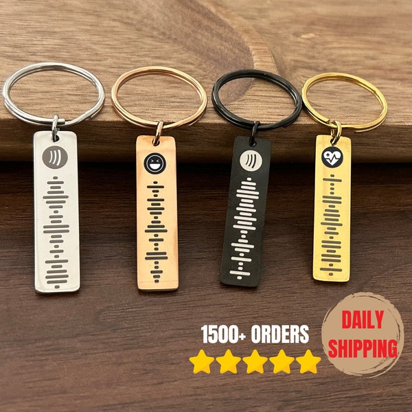 Spotify Keychain Personalized Pendant Personalized Gift Music Pendant gift for her, wedding gift, girlfriend