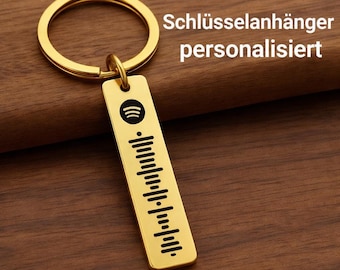 Personalized keychain with Spotify code – Valentine's Day gift for girlfriend, boyfriend or partner – Custom Keychain Love Gift