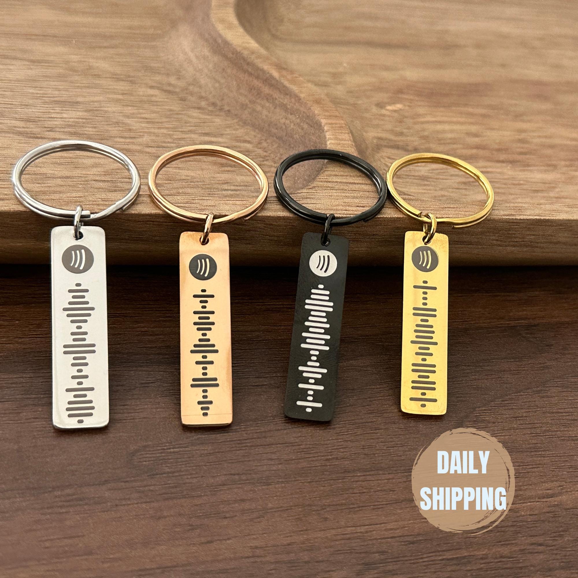 Porte-clés Spotify I Pendentif personnalisé I Cadeau personnalisé I Pendentif musique I Cadeau amoureux de musique