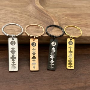 Personalized keychain with Spotify code – Valentine's Day gift for girlfriend, boyfriend or partner – Custom Keychain Love Gift image 2