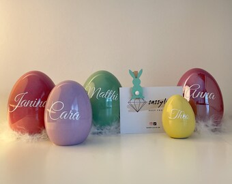 Ceramic Easter egg | personalized with plotter