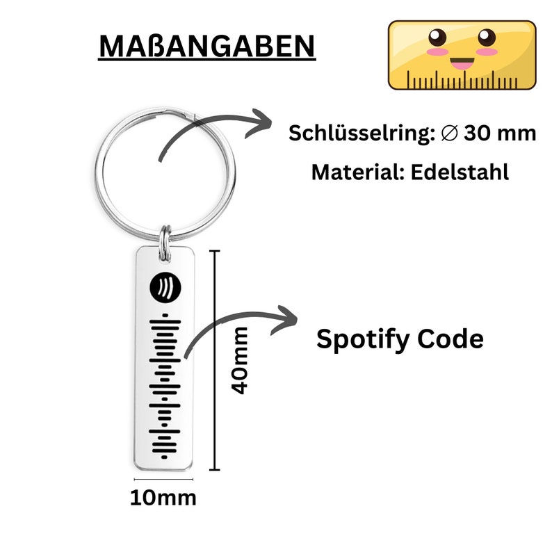 Spotify Schlüsselanhänger Personalisierter Anhänger Personalisiertes Geschenk Musik Anhänger geschenk für sie, geschenk hochzeit, freundin Bild 2