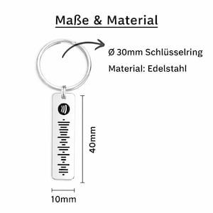 Personalized keychain with Spotify code – Valentine's Day gift for girlfriend, boyfriend or partner – Custom Keychain Love Gift image 4