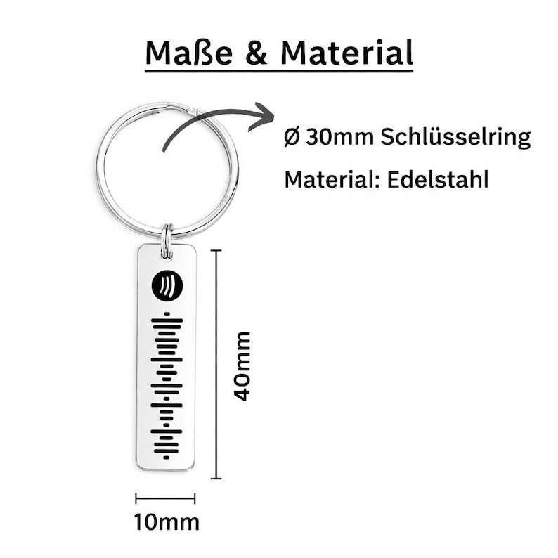 Personalized keychain with Spotify code – Valentine's Day gift for girlfriend, boyfriend or partner – Custom Keychain Love Gift image 4