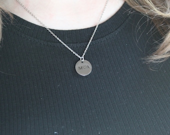 Necklace Round | Necklace | Ladies Necklace | Engraved Necklace | gift | girlfriend gift