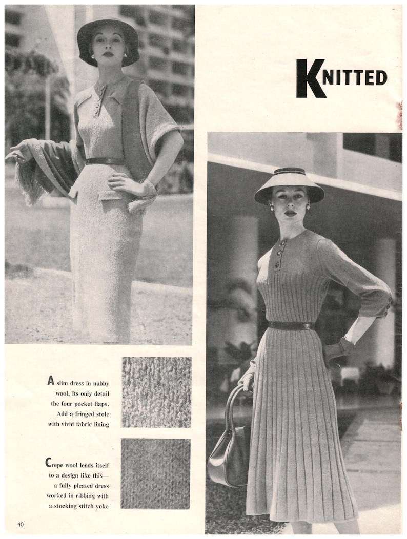 Libro de tejido vintage de Vogue n.º 42 imagen 8