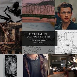 PETER PARKER Comfort Character Digital Letter &quot;I broke my phone.&quot;