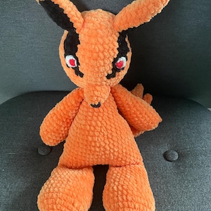 Nine-tailed Fox Kurama Crochet Pattern - Amigurumi DIY Guide - Instant Download