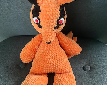 Patrón de ganchillo de zorro de nueve colas Kurama - Guía de amigurumi DIY - Descarga instantánea