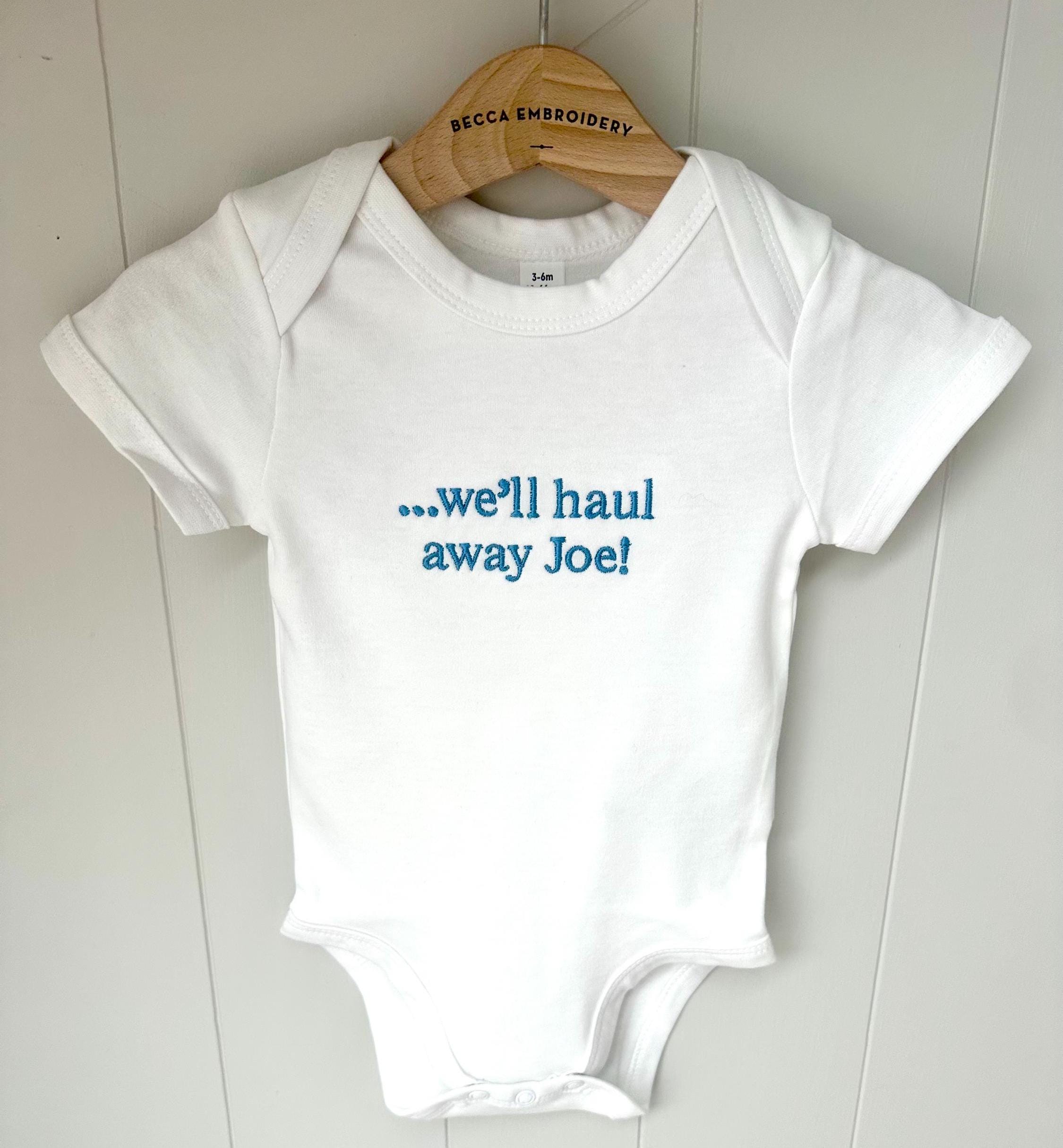 Embroidered Custom Text Baby Grow: Organic Cotton Baby Vest