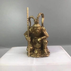 Brass Sculpture King Kong Knick Knack Desk Figurine Decoration Ornaments  Statues Cute Gifts
