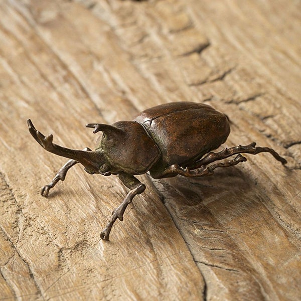 Handgefertigter Käfer aus reinem Kupfer, Tee-Haustier-Dekoration für Wohnzimmer-, Arbeits- und Bürodekoration, Bastelgeschenk-Kollektion L145