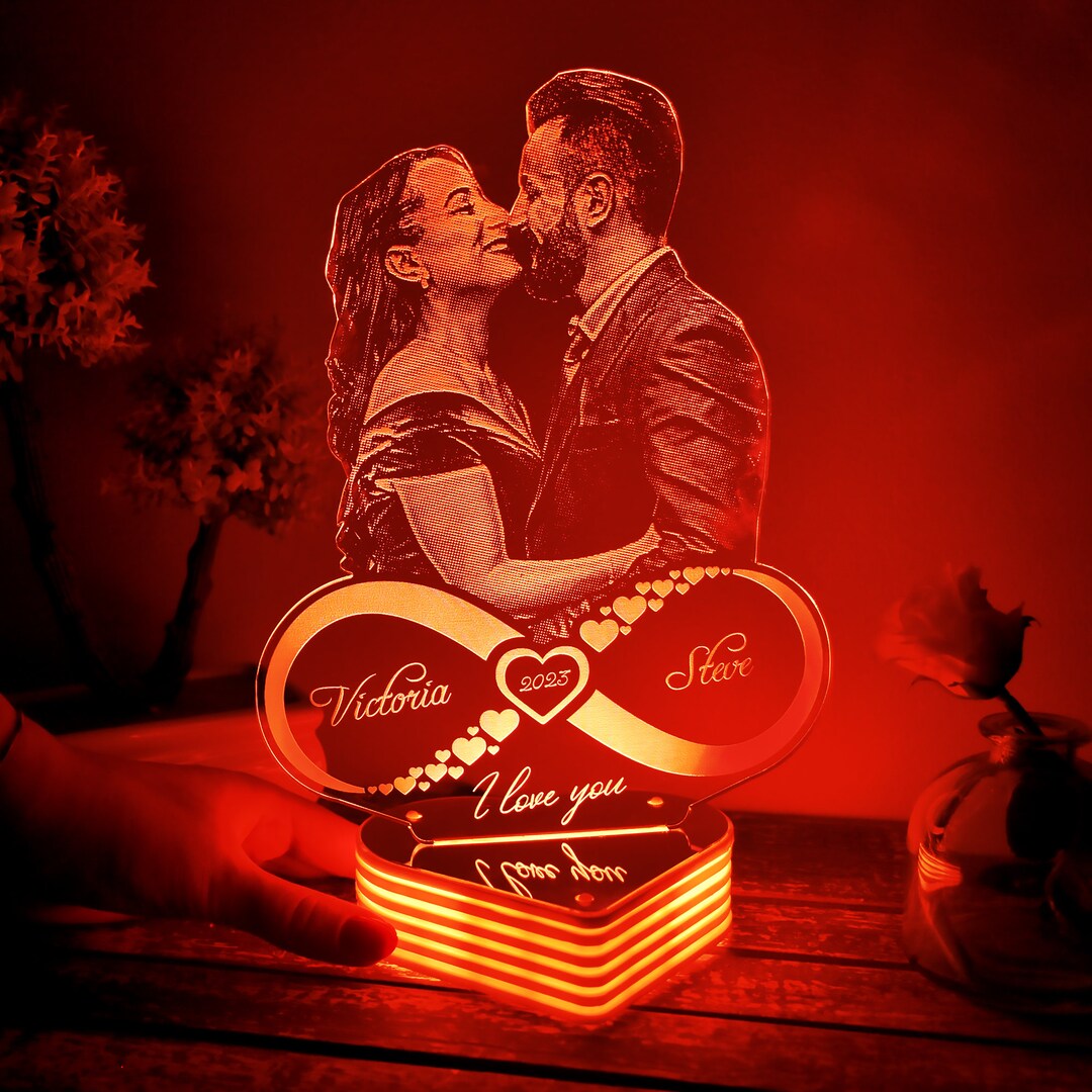 Personalized Photo Led Night Light, Photo From 3D Led Night, Acrylic ...