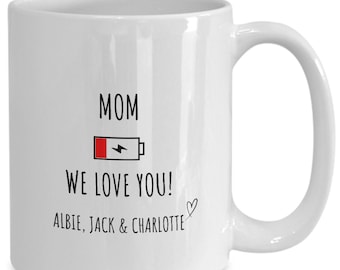 Personalized Mom Gift, Custom Mothers Day Mug, We Love You Mom, Personalised Mom Birthday, Mom Present