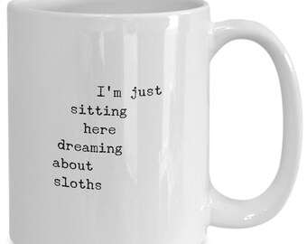 Sloth coffee mug, Sloth gift, Sloth mug, Sloth lover