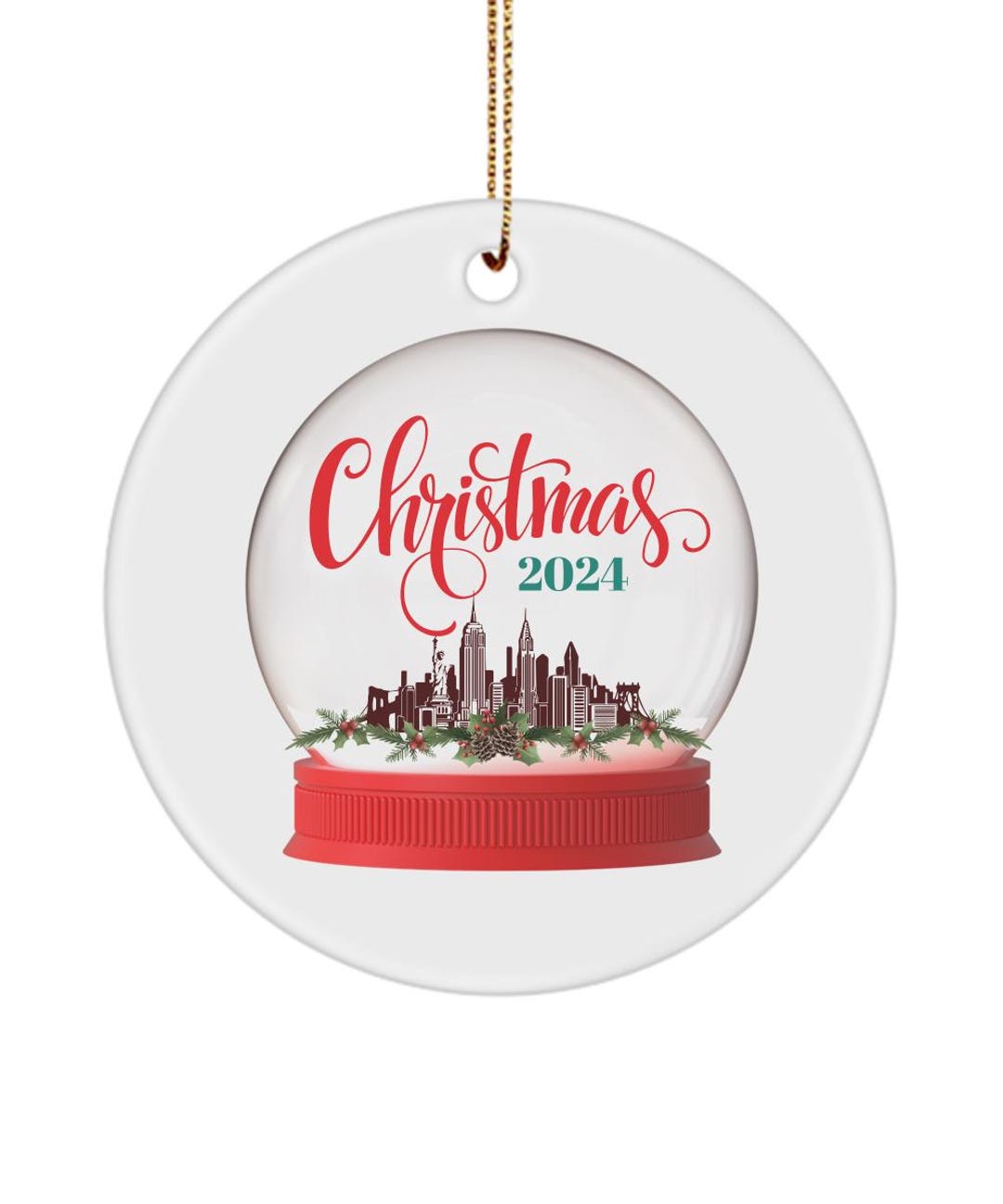 Christmas in New York 2024 Ornament, Christmas NYC Gift, Xmas in New