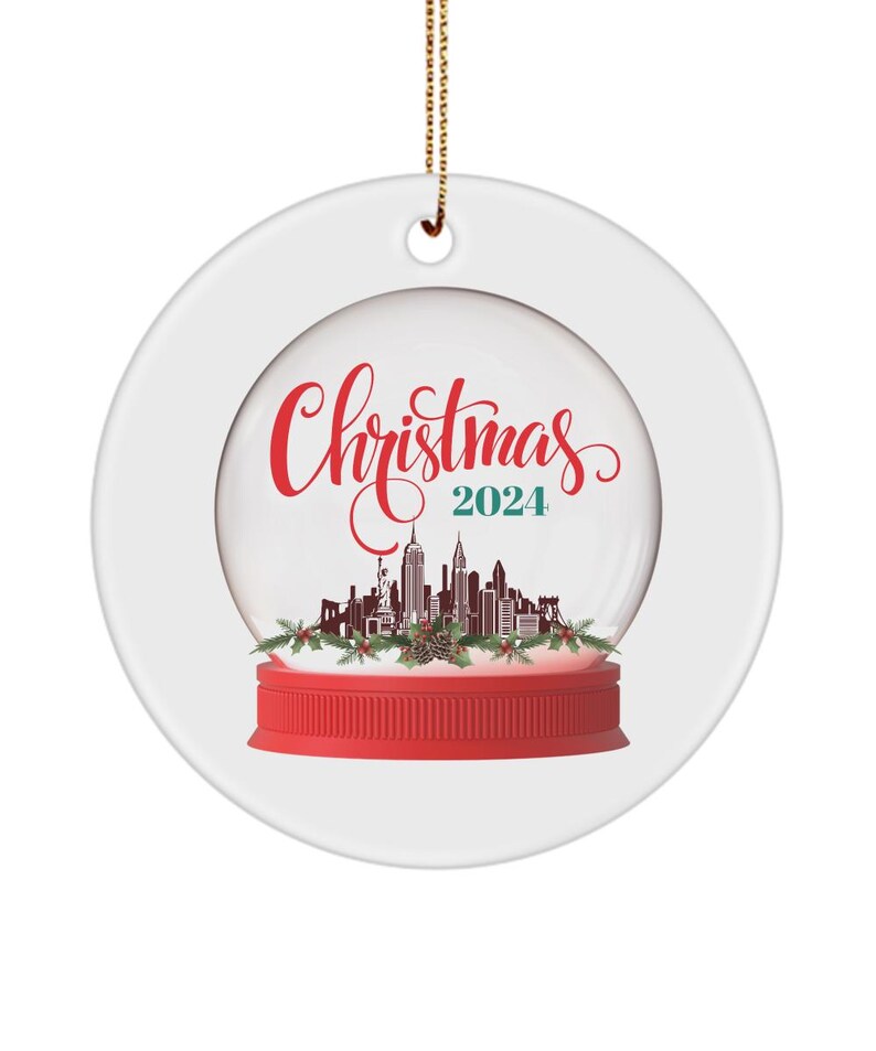 Christmas in New York 2024 Ornament, Christmas NYC Gift, Xmas in New