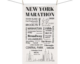 Paño de cocina del Maratón de Nueva York 2026 / Regalo del Maratón de Nueva York