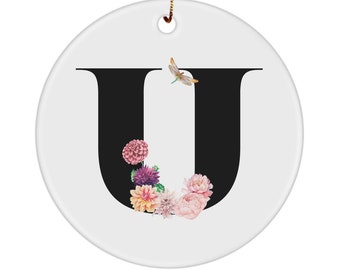 U Monogram Gift, Initial U, U Letter Gift, U Alphabet Gift, U Ornament, U, Gift for Her, Cute Gift