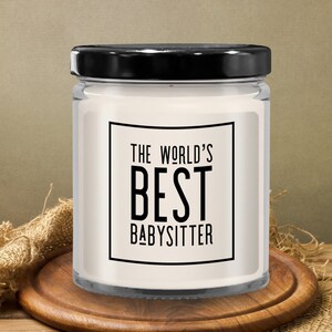 Babysitter gifts appreciation from child, Best babysitter, Babysitter candle, Thank you gift for babysitter, Babysitter gift