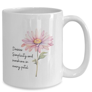 Daisies coffee mug, Daisy mug, Flower coffee mug, Gift for gardener