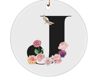 J Monogram Gift, Initial J, J Letter Gift, J Alphabet Gift, J Ornament, J