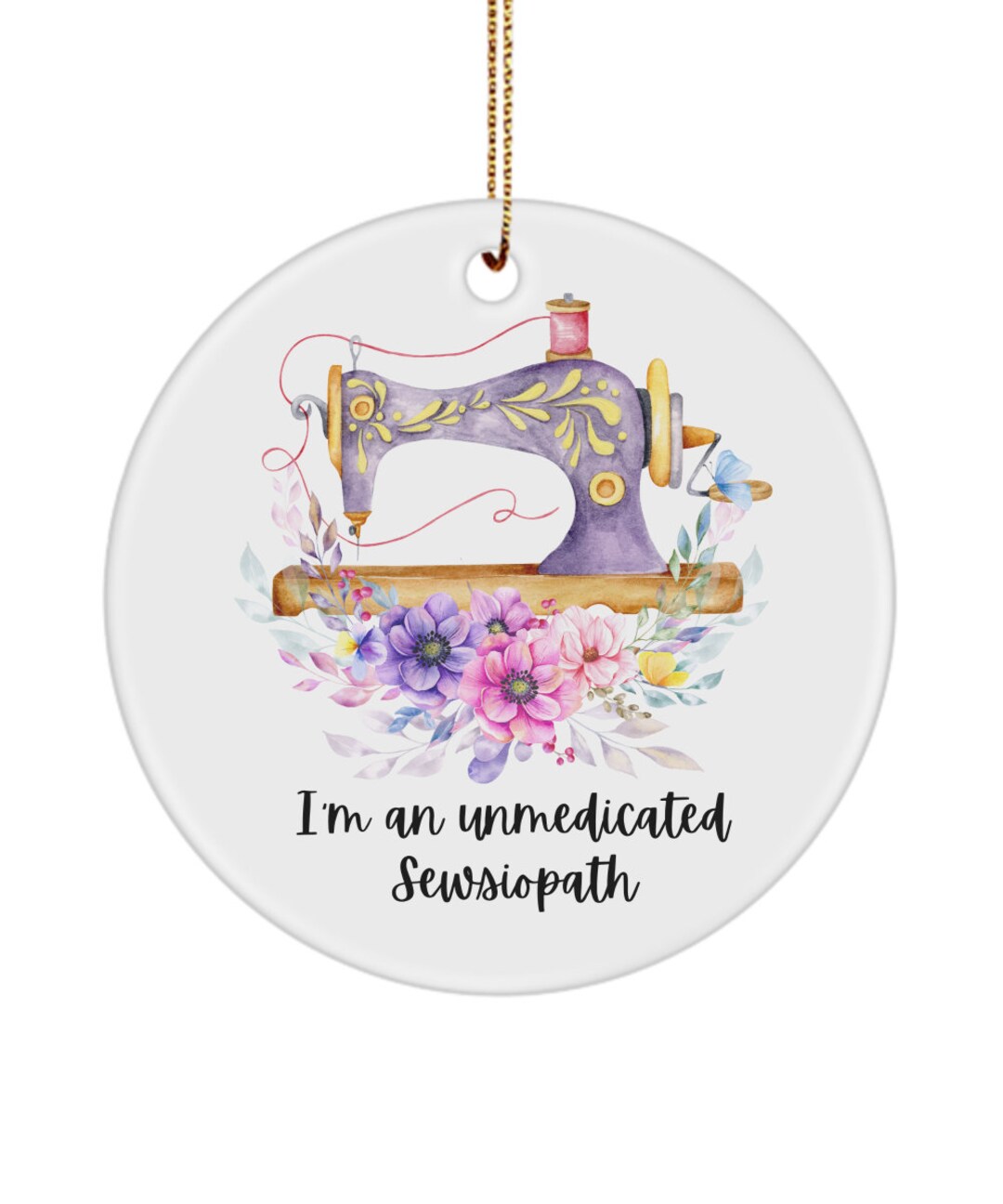 Funny Sewing Machine Gift, Funny Sewing Ornament, Seamstress Gift