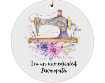 Regalo divertido de máquina de coser, adorno divertido de costura, regalo de costurera, adorno de costurera, regalo para amantes de la costura, regalo de quilter, regalo de diseñador de vestuario