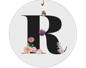R Monogram Gift, Initial R, R Letter Gift, R Alphabet Gift, R Ornament, R, Gift for Her, Cute Gift