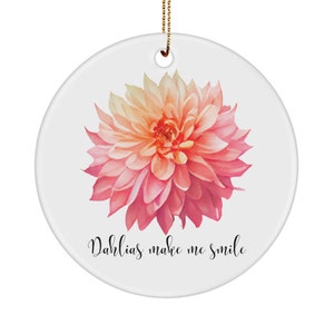 Dahlia gift, Dahlia ornament, Dahlia lover, Flower ornament, Gift for gardener