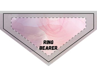 Ring Bearer Dog Bandana, Clip-on Wedding Dog Bandana, Wedding Dog Collar