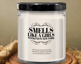 Girls weekend New York, New York City related gifts, New York souvenirs, New York candle, NYC gifts, Quirky Candles