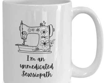 Taza divertida de máquina de coser, taza de café divertida de costura, taza de costura para mujer, taza de costurera, regalo divertido de costura, regalo para amantes de la costura, regalo de acolchador