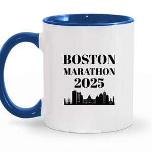 Customized Boston Marathon 2025 Mug, Personalized Boston Marathon Gift