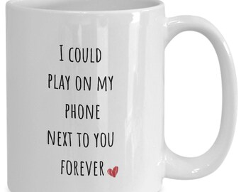 Taza de café gamer, divertida taza para adictos al teléfono, regalo para esposo, taza gamer, taza gamer, regalos gamer para esposo, regalos gamer
