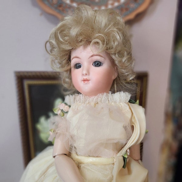 Absolutely Gorgeous Steiner Reproduction Bisque Head Doll on a Seeley Body, circa 1984 TLC
