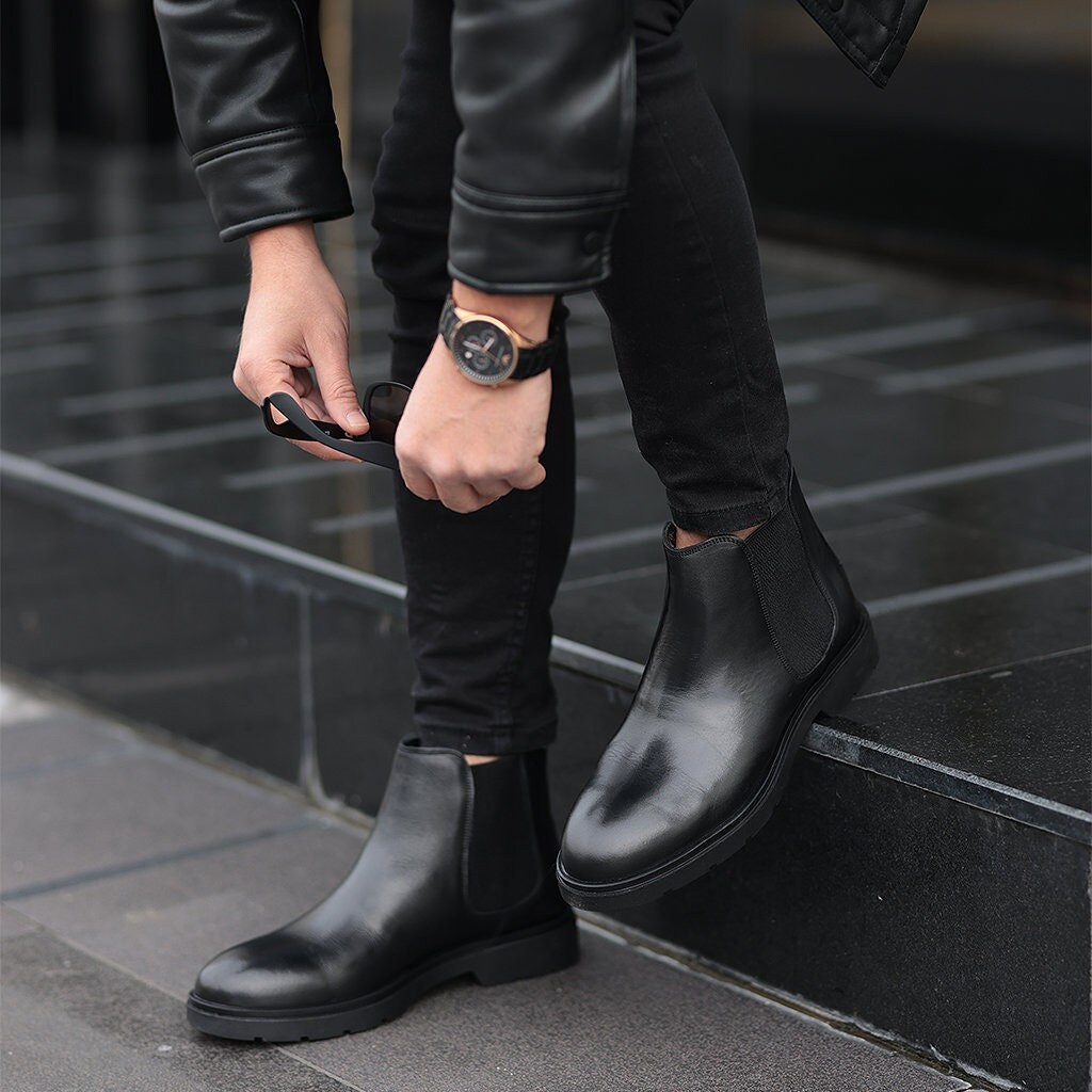 Mens handmade shop chelsea boots