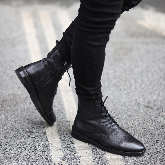 Lace up chelsea boots mens cheap
