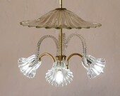 Lampadario Vintage in vetro soffiato di Murano. | lo Stile Italiano