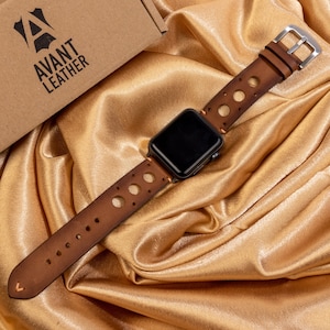 Handmade watch strap, watch bracelet, brown iwatch strap, apple watch band, leather watch strap, iwatch band 44, leather accessories