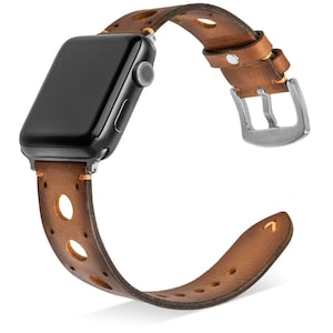 Smart watch band for him, watch bracelet, iwatch band, authentic watch band, leather watch strap, apple watch band, cuff band for iwatch 44