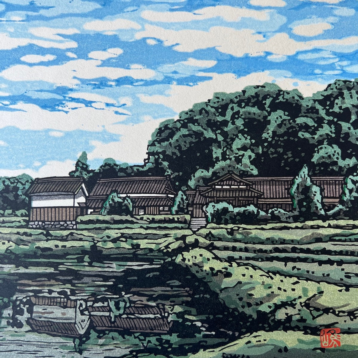 西島勝之　ゆらぐ　木版画 Katsuyuki nishijima - Etsy 日本