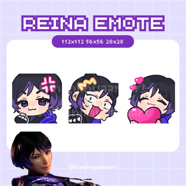 Reina Tekken 8 Twitch Emotes