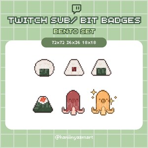 Bento Box Pixel Twitch Sub badges