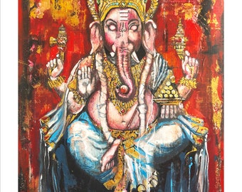 Ganesha A3 Print on 310 gsm Fine Art Paper, Signed Limited Edition