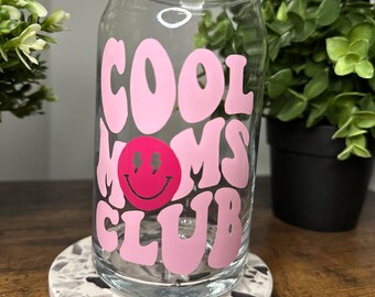 Vaso Libbey de 16 oz del Club de Mamás Geniales de Girl Mom