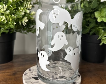 Vaso de vidrio Libbey de 16 oz con fantasma espeluznante